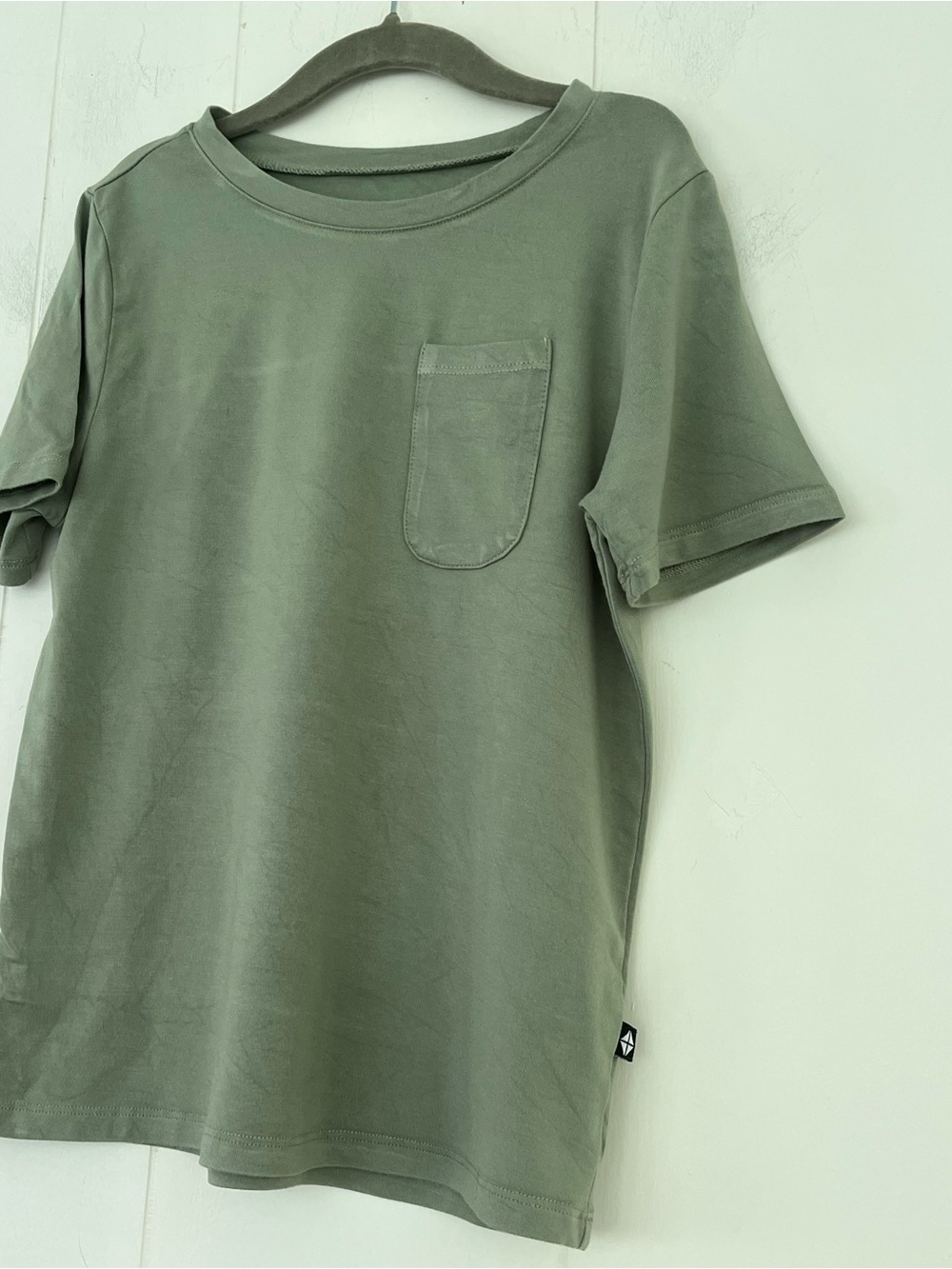 Kyte BABY Retired Thyme Green Short Sleeve Crew Neck Pocket Tee Size 7 - Picture 11 of 12